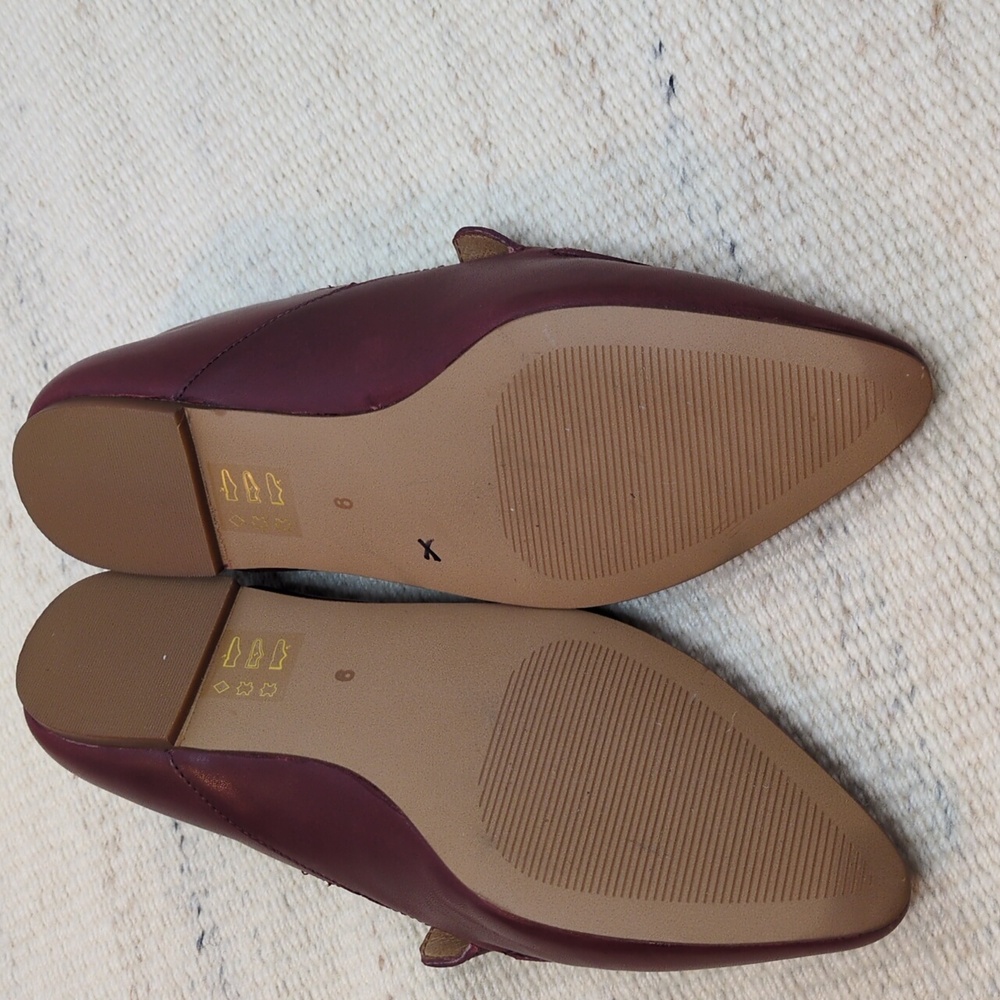 Madewell Burgundy Leather Flat Loafers - image 4